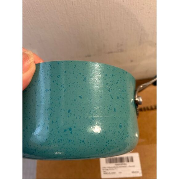 Pioneer Woman mini sauce Pot with lid non-stick teal replacement - Picture 3 of 7